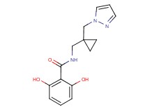 2,6-dihydroxy-N-{[1-(1H-pyrazol-1-ylmethyl)cyclopropyl]methyl}benzamide