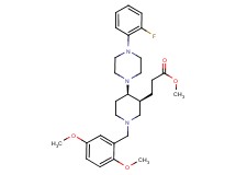 methyl 3-{(3S*,4R*)-1-(2,5-dimethoxybenzyl)-4-[4-(2-fluorophenyl)-1-piperazinyl]-3-piperidinyl}propanoate