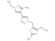 4-(1-ethyl-3-methyl-1H-pyrazol-4-yl)-1-[(4-ethyl-2-methyl-1,3-thiazol-5-yl)methyl]-1H-1,2,3-triazole