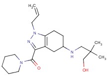 3-{[1-allyl-3-(1-piperidinylcarbonyl)-4,5,6,7-tetrahydro-1H-indazol-5-yl]amino}-2,2-dimethyl-1-propanol