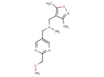 1-(3,5-dimethylisoxazol-4-yl)-N-{[2-(methoxymethyl)pyrimidin-5-yl]methyl}-N-methylmethanamine