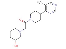 1-{2-[4-(5-methylpyrimidin-4-yl)piperidin-1-yl]-2-oxoethyl}piperidin-3-ol