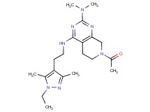 7-acetyl-N~4~-[2-(1-ethyl-3,5-dimethyl-1H-pyrazol-4-yl)ethyl]-N~2~,N~2~-dimethyl-5,6,7,8-tetrahydropyrido[3,4-d]pyrimidine-2,4-diamine