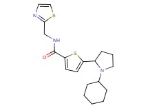 5-(1-cyclohexyl-2-pyrrolidinyl)-N-(1,3-thiazol-2-ylmethyl)-2-thiophenecarboxamide