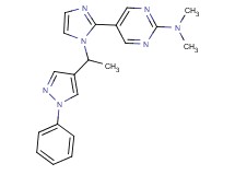 N,N-dimethyl-5-{1-[1-(1-phenyl-1H-pyrazol-4-yl)ethyl]-1H-imidazol-2-yl}pyrimidin-2-amine