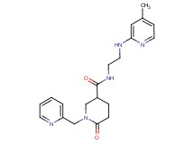 N-{2-[(4-methyl-2-pyridinyl)amino]ethyl}-6-oxo-1-(2-pyridinylmethyl)-3-piperidinecarboxamide