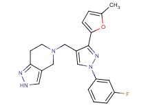 5-{[1-(3-fluorophenyl)-3-(5-methyl-2-furyl)-1H-pyrazol-4-yl]methyl}-4,5,6,7-tetrahydro-2H-pyrazolo[4,3-c]pyridine