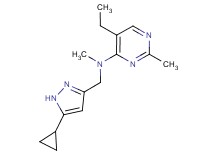 N-[(5-cyclopropyl-1H-pyrazol-3-yl)methyl]-5-ethyl-N,2-dimethylpyrimidin-4-amine