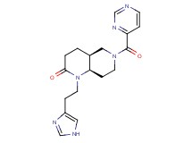 (4aS*,8aR*)-1-[2-(1H-imidazol-4-yl)ethyl]-6-(pyrimidin-4-ylcarbonyl)octahydro-1,6-naphthyridin-2(1H)-one