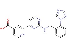 2-(2-{[2-(1H-1,2,4-triazol-1-yl)benzyl]amino}pyrimidin-4-yl)isonicotinic acid