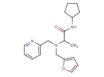 N-cyclopentyl-2-[(2-furylmethyl)(pyridin-2-ylmethyl)amino]propanamide