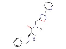 1-benzyl-N-methyl-N-{[3-(2-pyridinyl)-1,2,4-oxadiazol-5-yl]methyl}-1H-pyrazole-4-carboxamide