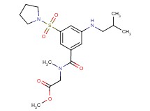 methyl N-[3-(isobutylamino)-5-(1-pyrrolidinylsulfonyl)benzoyl]-N-methylglycinate