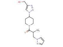 (1-{1-[2-methyl-3-(1H-pyrazol-1-yl)propanoyl]-4-piperidinyl}-1H-1,2,3-triazol-4-yl)methanol