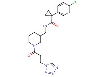 1-(4-chlorophenyl)-N-({1-[3-(1H-tetrazol-1-yl)propanoyl]-3-piperidinyl}methyl)cyclopropanecarboxamide