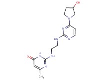 2-[(2-{[4-(3-hydroxypyrrolidin-1-yl)pyrimidin-2-yl]amino}ethyl)amino]-6-methylpyrimidin-4(3H)-one