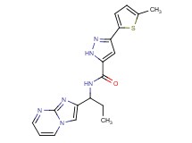 N-(1-imidazo[1,2-a]pyrimidin-2-ylpropyl)-3-(5-methyl-2-thienyl)-1H-pyrazole-5-carboxamide