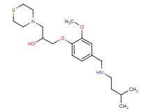 1-(2-methoxy-4-{[(3-methylbutyl)amino]methyl}phenoxy)-3-(4-thiomorpholinyl)-2-propanol