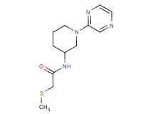 2-(methylthio)-N-(1-pyrazin-2-ylpiperidin-3-yl)acetamide