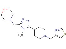 4-({4-methyl-5-[1-(1,3-thiazol-4-ylmethyl)piperidin-4-yl]-4H-1,2,4-triazol-3-yl}methyl)morpholine