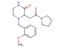 4-(2-methoxybenzyl)-3-[2-oxo-2-(1-pyrrolidinyl)ethyl]-2-piperazinone