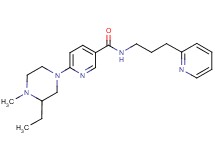 6-(3-ethyl-4-methyl-1-piperazinyl)-N-[3-(2-pyridinyl)propyl]nicotinamide
