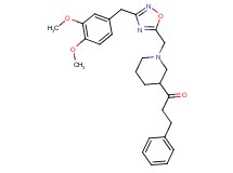 1-(1-{[3-(3,4-dimethoxybenzyl)-1,2,4-oxadiazol-5-yl]methyl}-3-piperidinyl)-3-phenyl-1-propanone