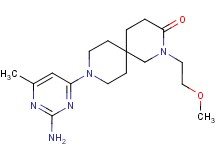 9-(2-amino-6-methylpyrimidin-4-yl)-2-(2-methoxyethyl)-2,9-diazaspiro[5.5]undecan-3-one