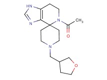 5-acetyl-1'-(tetrahydrofuran-3-ylmethyl)-1,5,6,7-tetrahydrospiro[imidazo[4,5-c]pyridine-4,4'-piperidine]