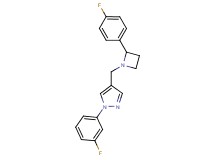 1-(3-fluorophenyl)-4-{[2-(4-fluorophenyl)azetidin-1-yl]methyl}-1H-pyrazole