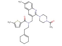 N-{[2-(4-acetyl-1-piperazinyl)-6-methyl-3-quinolinyl]methyl}-N-[2-(1-cyclohexen-1-yl)ethyl]-5-methyl-2-thiophenecarboxamide