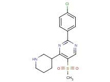 2-(4-chlorophenyl)-5-(methylsulfonyl)-4-piperidin-3-ylpyrimidine