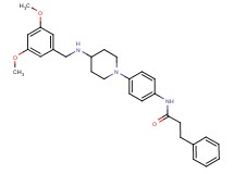 N-(4-{4-[(3,5-dimethoxybenzyl)amino]-1-piperidinyl}phenyl)-3-phenylpropanamide