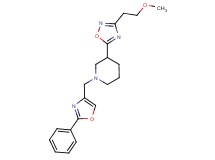 3-[3-(2-methoxyethyl)-1,2,4-oxadiazol-5-yl]-1-[(2-phenyl-1,3-oxazol-4-yl)methyl]piperidine