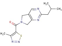 2-isobutyl-6-[(4-methyl-1,2,3-thiadiazol-5-yl)carbonyl]-6,7-dihydro-5H-pyrrolo[3,4-d]pyrimidine