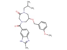 1-isobutyl-6-[(3-methoxybenzyl)oxy]-4-[(2-methyl-1H-benzimidazol-6-yl)carbonyl]-1,4-diazepan-2-one