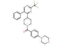 4-[4-({4-[5-phenyl-2-(trifluoromethyl)-4-pyrimidinyl]-1-piperidinyl}carbonyl)phenyl]morpholine