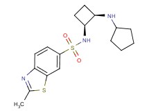 N-[(1S*,2R*)-2-(cyclopentylamino)cyclobutyl]-2-methyl-1,3-benzothiazole-6-sulfonamide