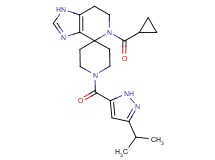 5-(cyclopropylcarbonyl)-1'-[(3-isopropyl-1H-pyrazol-5-yl)carbonyl]-1,5,6,7-tetrahydrospiro[imidazo[4,5-c]pyridine-4,4'-piperidine]