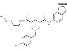 (3R,5S)-N-(2,3-dihydro-1H-inden-5-yl)-1-(4-hydroxybenzyl)-N'-(3-methoxypropyl)-3,5-piperidinedicarboxamide