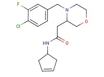 2-[4-(4-chloro-3-fluorobenzyl)-3-morpholinyl]-N-3-cyclopenten-1-ylacetamide