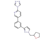 5-{3-[1-(tetrahydro-2-furanylmethyl)-1H-pyrazol-3-yl]phenyl}-2-(4H-1,2,4-triazol-4-yl)pyridine