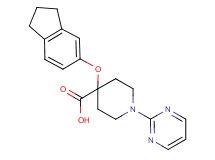 4-(2,3-dihydro-1H-inden-5-yloxy)-1-pyrimidin-2-ylpiperidine-4-carboxylic acid