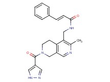 (2E)-N-{[3-methyl-7-(1H-pyrazol-4-ylcarbonyl)-5,6,7,8-tetrahydro-2,7-naphthyridin-4-yl]methyl}-3-phenylacrylamide