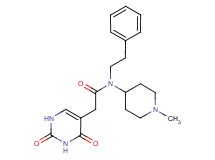 2-(2,4-dioxo-1,2,3,4-tetrahydro-5-pyrimidinyl)-N-(1-methyl-4-piperidinyl)-N-(2-phenylethyl)acetamide