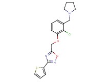 5-{[2-chloro-3-(1-pyrrolidinylmethyl)phenoxy]methyl}-3-(2-thienyl)-1,2,4-oxadiazole