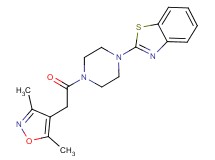 2-{4-[(3,5-dimethyl-4-isoxazolyl)acetyl]-1-piperazinyl}-1,3-benzothiazole