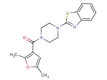 2-[4-(2,5-dimethyl-3-furoyl)-1-piperazinyl]-1,3-benzothiazole
