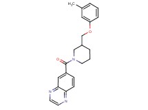 6-({3-[(3-methylphenoxy)methyl]-1-piperidinyl}carbonyl)quinoxaline