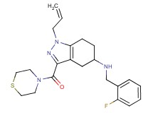 1-allyl-N-(2-fluorobenzyl)-3-(4-thiomorpholinylcarbonyl)-4,5,6,7-tetrahydro-1H-indazol-5-amine